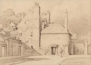 Llewelyn Frederick Menzies-Jones - Drawing - Cricket Weston's Yard, Eton College - Picture 1 of 6