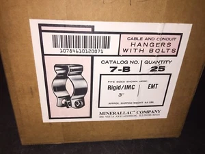Mineralac Appendiabiti + Bulloni per Condotti 7B 3" *Scatola da 25pz.* Vecchio Stock Nuovo - Foto 1 di 2