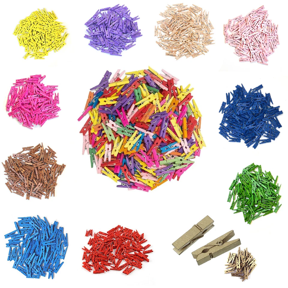 Mini Wooden Pegs For Wedding Hold Photos, Scrapbooking, Craft by arkCRAFT