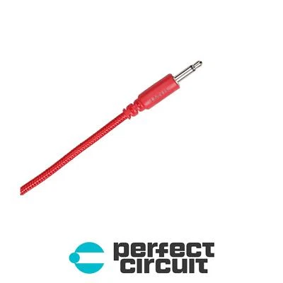 LMNTL 3.5mm Braided Patch Cable - 24IN (Red) EURORACK - NEW - PERFECT CIRCUIT