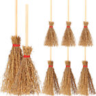  10 Mini Witch Brooms Halloween Artificial Spider Doll House Prop Craft-TB