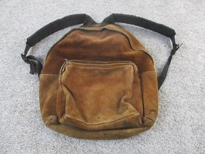 Vintage Eastpak Suede Leather Backpack Made In USA 80s 90s Distressed - Picture 1 of 15