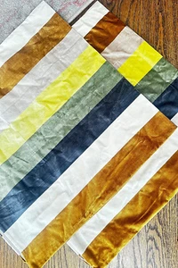 IKEA VATTENVAN Cushion Covers 20x20 Multicolor Stripe Set of 2 NWOT Pillow Cases - Picture 1 of 2
