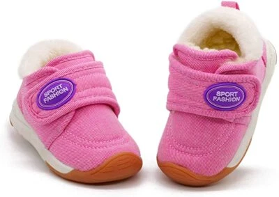 Bebé Niña Niño Pequeño Cálido Invierno Zapatos Felpa Interior Exterior Botas Antideslizantes Talla 5.5 Foto 1 de 4