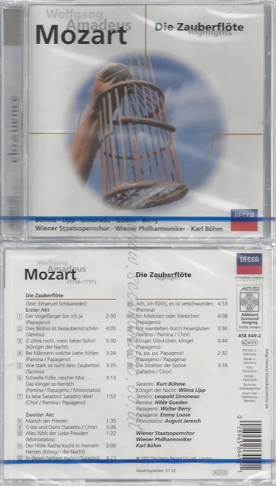 CD--NM-SEALED-GÜDEN, LIPP, SIMONEAU UND BÖHM -1998- -- ELOQUENCE - MOZART -DIE - Bild 1 von 1