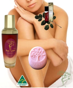 Paquete de cuidado de la piel Moringa que incluye loción corporal, barra de loción y bálsamo labial paquete de regalo - Imagen 1 de 4