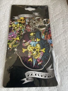 NEW Ed Hardy Death or Glory Skull Keychain New Free Shipping - Picture 1 of 1