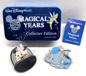 Walt Disney World Magical Years Collector Edition Tin With 2 Pins - Picture 1 of 3