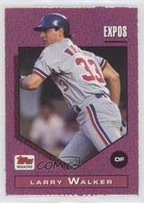 1990-93 Topps Magazine Cards Larry Walker #TM95 Rookie RC HOF