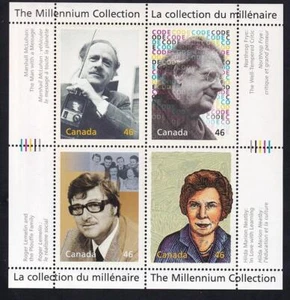 Canada 2000 Millennium Great Thinkers, MNH pane sc#1829 - Picture 1 of 1