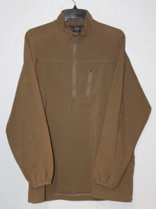 ExOfficio Jacket Men LARGE 1/4 Zip Nylon Stretch Pullover Brown Outdoor Casual - Picture 1 of 9