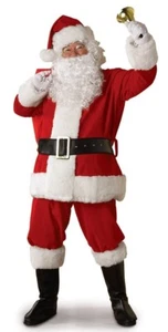 Adult 9 PC. DELUXE Regency Plush SANTA SUIT Costume XXL - Picture 1 of 1