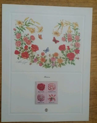 MINT US STAMPS PANEL 1981 18c FLOWERS SCOTT # 1876-79 BLOCK MNH - Image 1 of 4