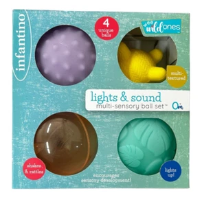 Infantino Lights & Sound Multi-Sensory Ball Set - Picture 1 of 4