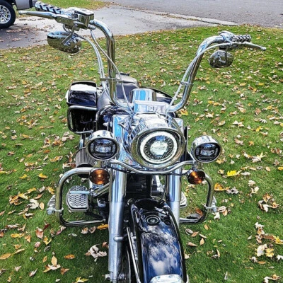 10" 12" 14" 16" Rise Ape Hangers Handlebar for Harley Sportster 883 Softail Dyna - Image 1 of 4