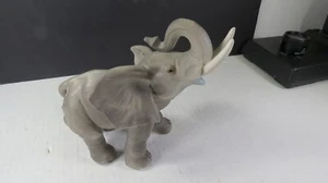Vintage Porcelain Elephant Statue Raised Trunk Elephant 6" TALL - Picture 1 of 6