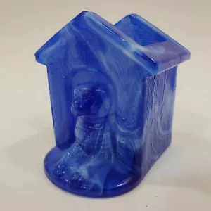 CASA PARA PERROS Westmoreland Azul Cobalto Blanco PALILLO DE DIENTES SOPORTE PARA FÓSFOROS Glass Summit - Imagen 1 de 11