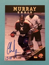CHRIS MURRAY Signed 1995 Signature Rookies #35 Canadiens Senators Autograph Auto