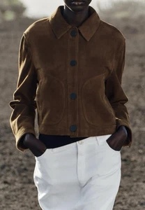 Zara leather jacket 100% suede - Picture 1 of 10