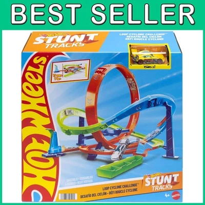 Action Loop Cyclone Challenge Track Set & Toy Car - Image 1 of 4