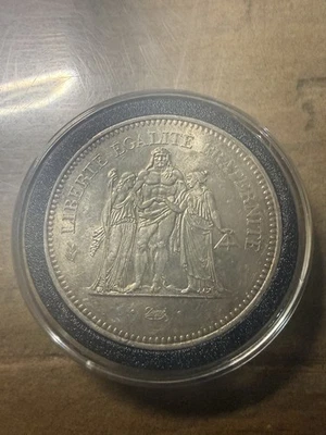 Moneda de plata Francia 1977 50 francos (108) Foto 1 de 2