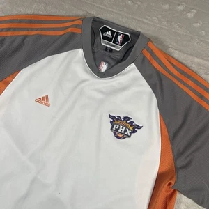 Vintage Adidas Clima365 Phoenix Suns maglia uomo piccola riscaldante bianco/arancione - Foto 1 di 9