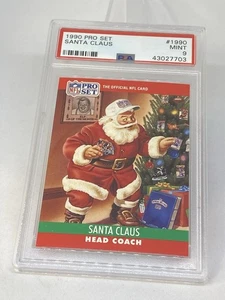 SANTA CLAUS NFL 1990 PRO SET ENTRENADOR EN JEFE PSA 9 GEMA SSP BAJO POP LO ÚLTIMO - Imagen 1 de 5