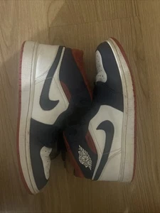 Nike Air Jordan 1 Mid SE USA Olympic White/Navy Blue/Red Size 11 - Picture 1 of 6