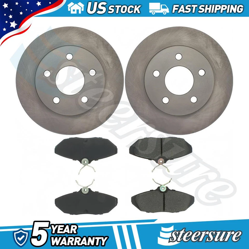 Kit de pastillas de freno trasero y rotor para Ford Thunderbird 1993-1995 1996 1997 3,8 L V6 Foto 1 de 1