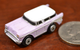 MICRO MACHINES GALOOB CHEVROLET '57 CHEVY NOMAD WAGON PINK PURPLE WHITE
