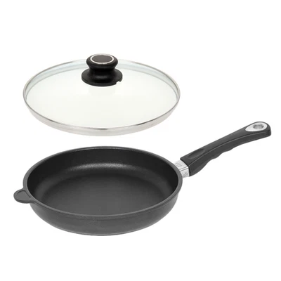 Padella Ghisa Lotus Piatta Ø 24cm, B 18cm, H 5,1cm Manico Smontabile + Coperchio - Immagine 1 di 4