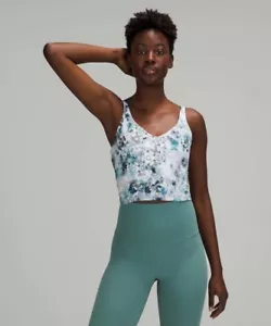Camiseta sin mangas Lululemon Align camisa recortada sujetador incorporado gimnasio yoga floral 8 - Imagen 1 de 5