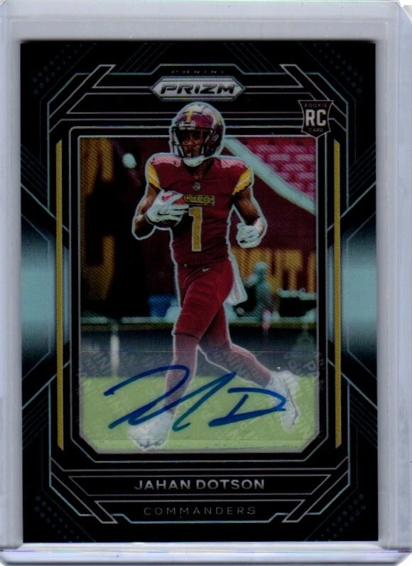 2022 Panini Chronicles - Prizm Black #PB-15 Jahan Dotson (RC) Autograph SP - Image 1 of 2