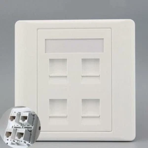 Wall Socket Plate Network Ethernet Outlet Panel Faceplate3 C7W4 T4K0 - Afbeelding 1 van 15