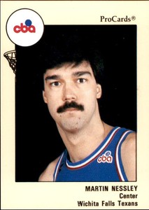 1989-90 ProCards CBA #24 Wichita Falls Texans Martin Nessley Columbus Ohio Duke