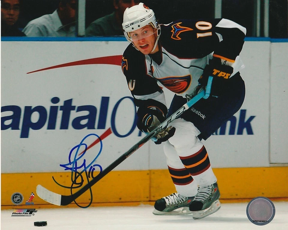 ¡FOTO 8x10 firmada por Bryan Little Atlanta Thrashers! Autógrafo Foto 1 de 1