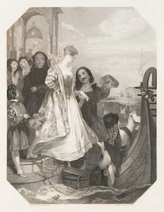 HOLL (*1807) nach STEPHANOFF (*1790), Allegorie auf Venedig, Sst. Romantik - Bild 1 von 5