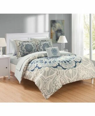 Chic Home Palmer Bohemian Medallion Paisley Reversible 8 Pc Comforter Set  QUEEN - Image 1 of 4