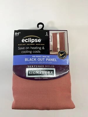 Eclipse Black Out Panel Coral 84” Length 1 Panel Textured Solid Block Light - Image 1 of 2