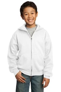 Port & Company Youth Core Fleece Full Zip Hooded Sweatshirt M-PC90YZH - Picture 1 of 23