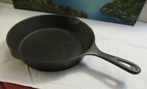Vintage Nr. 7 Markenlos/Unmarkiert 9 1/2" Gusseisen Pfanne ~ Heizring ~ Ref. L - Bild 1 von 8