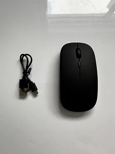 2.4GHz BLACK WIRELESS USB MOUSE SCROLL SLIM CORDLESS OPTICAL FOR MAC PC LAPTOP - Picture 1 of 2