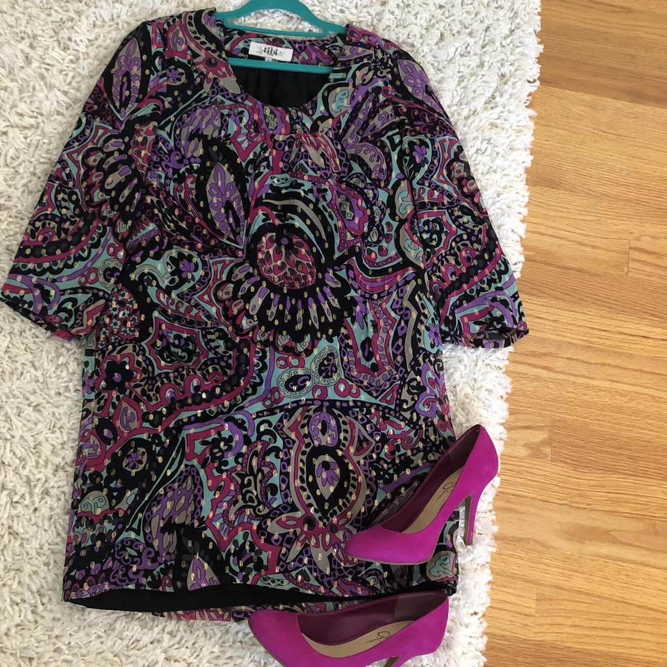 Mini Vestido Boho TIBI Paisley Estampado Floral Talla 2 $400 Foto 1 de 4