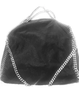 STELLA McCARTNEY Falabella Black Fold Over Tote Shoulder Bag - Image 1 of 3