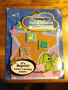 2003 Neopets Tack Board with Pushpins Crundo Magnetic Cork NEW