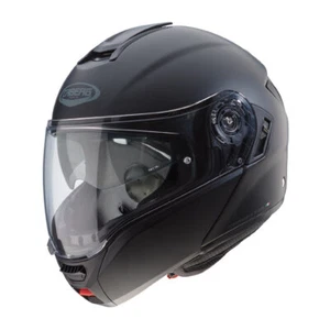 Casco modulare fibra Moto CABERG LEVO Nero opaco black mat flip up helmet casque - Picture 1 of 5