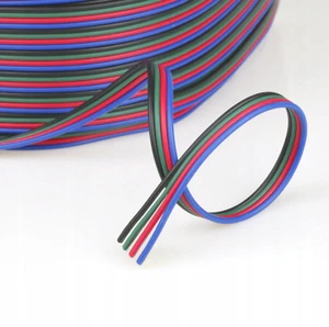 5/10/20M 4/5 PIN CORE EXTENSION CABLE WIRE 5050 3528 RGB RGBW LED STRIP LIGHTS - Picture 1 of 4
