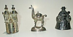 Lot of 3 Sterling Silver What Not Miniatures Figurines Collectables 