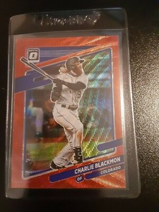 2021 Panini Donruss Optic Red Wave Parallel Prizm #128 Charlie Blackmon