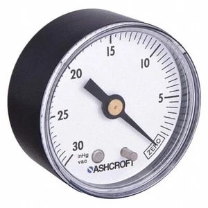 NEW! ASHCROFT 2" Pressure Gauge 20W1005PH 02B 30# 1/4 NPT BACK 0-30PSI GAUGE - Picture 1 of 1